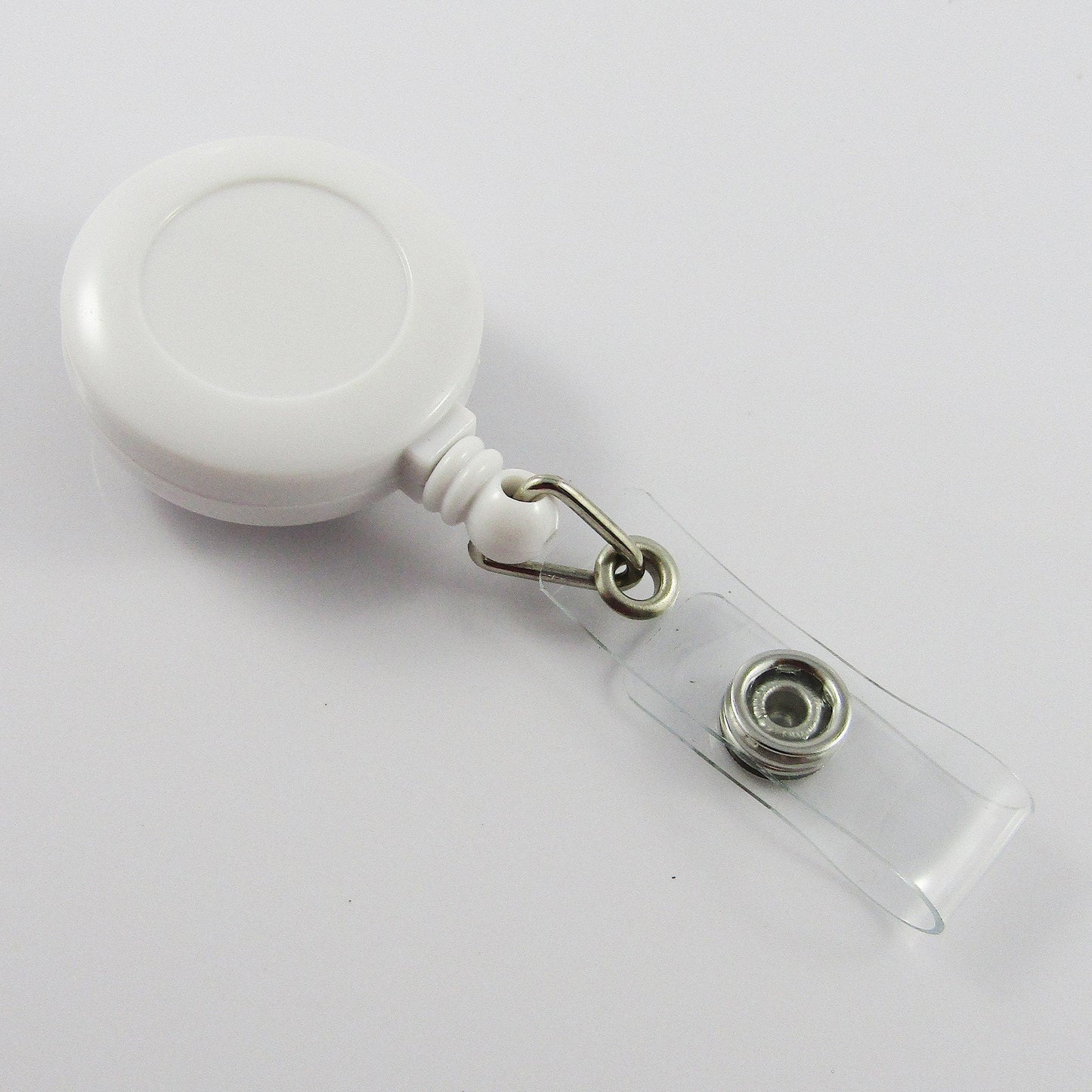 5pcs DIY Swipe Card Retractable ID Badge Reel with Belt Clip White 86x32x16mm