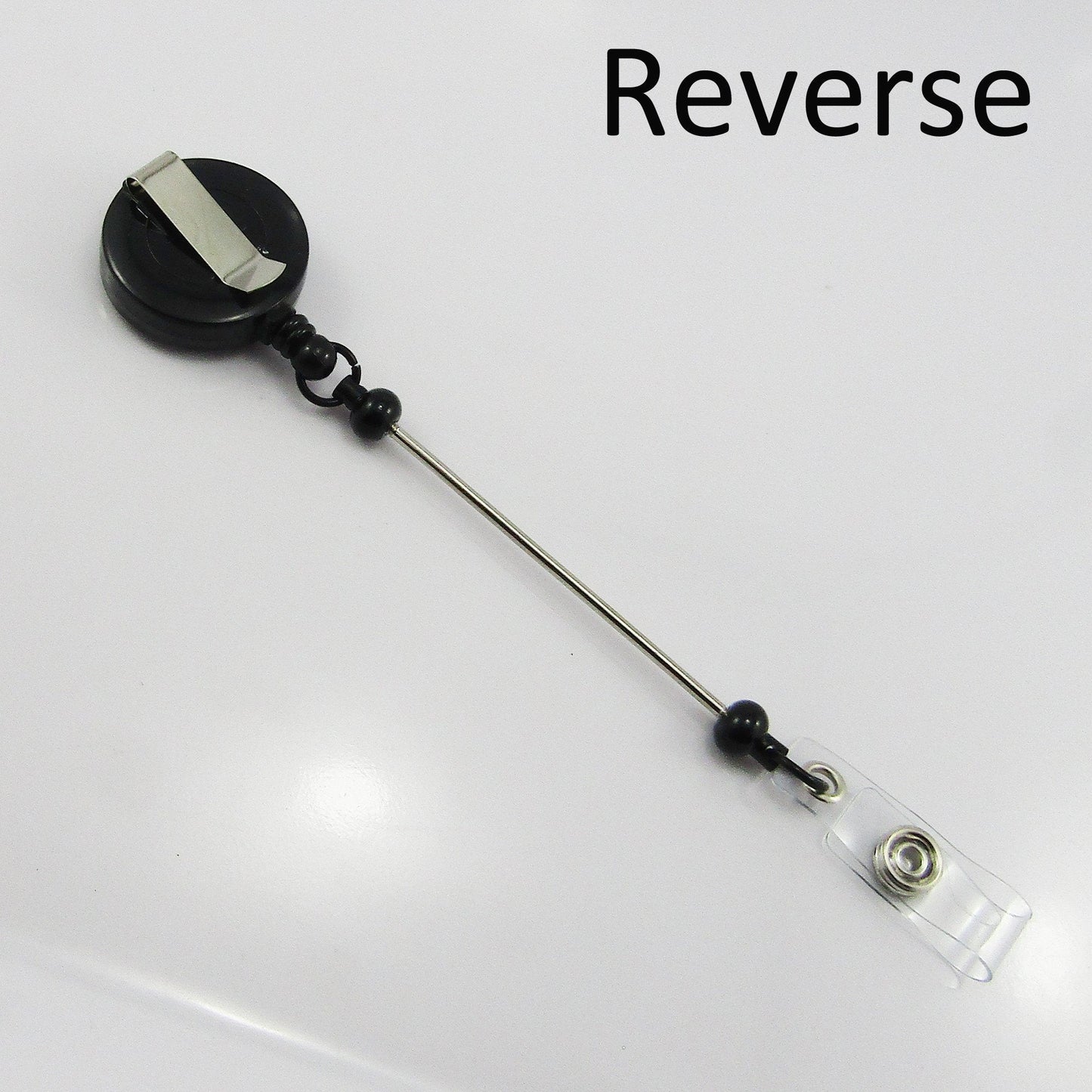 DIY Swipe Card Retractable ID Badge Reel Beadable with Belt Clip 200x32x15mm