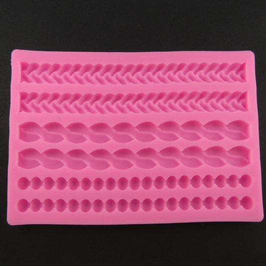 Chain Border FOOD GRADE Silicone Mould Chocolate Fondant Resin Clay