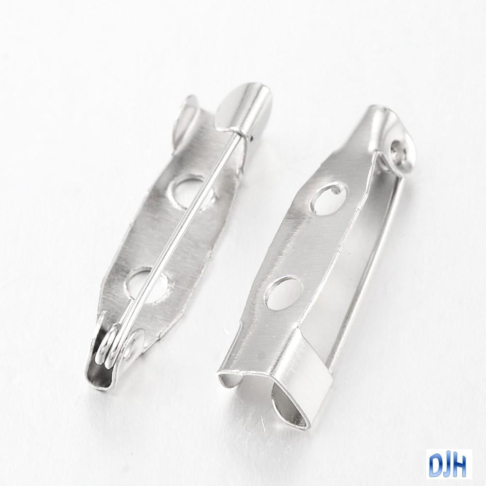 Bulk 20pk DIY Bar Pin Brooch 2 Hole Finding 20x5mm Select Colour
