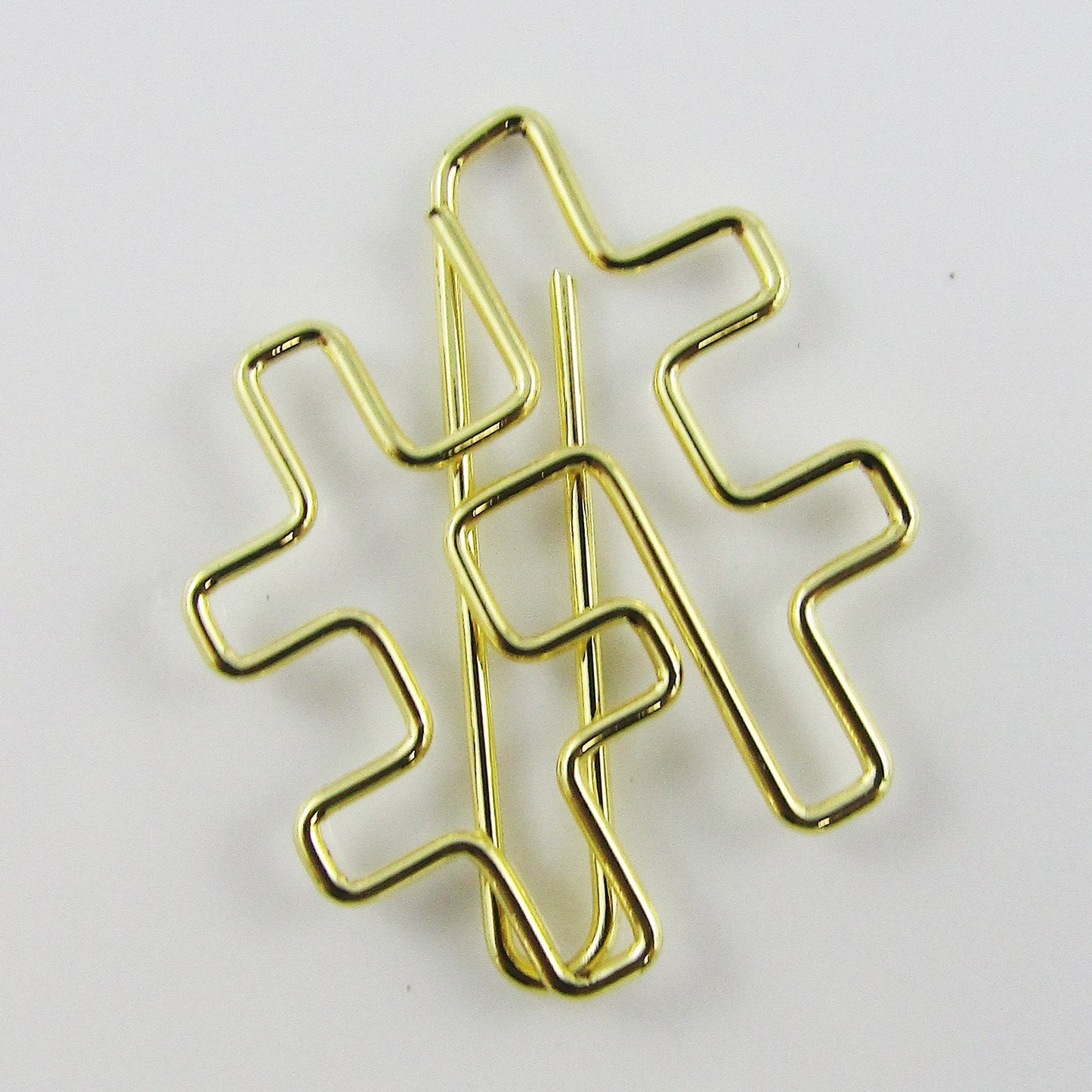 6pcs Gold Puzzle Piece Paper Clip Photo Clip 29x25mm Journal Scrapbook