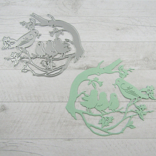 Mother Baby Birds Nest Cutting Die Carbon Steel Scrapbooking Card Making etc
