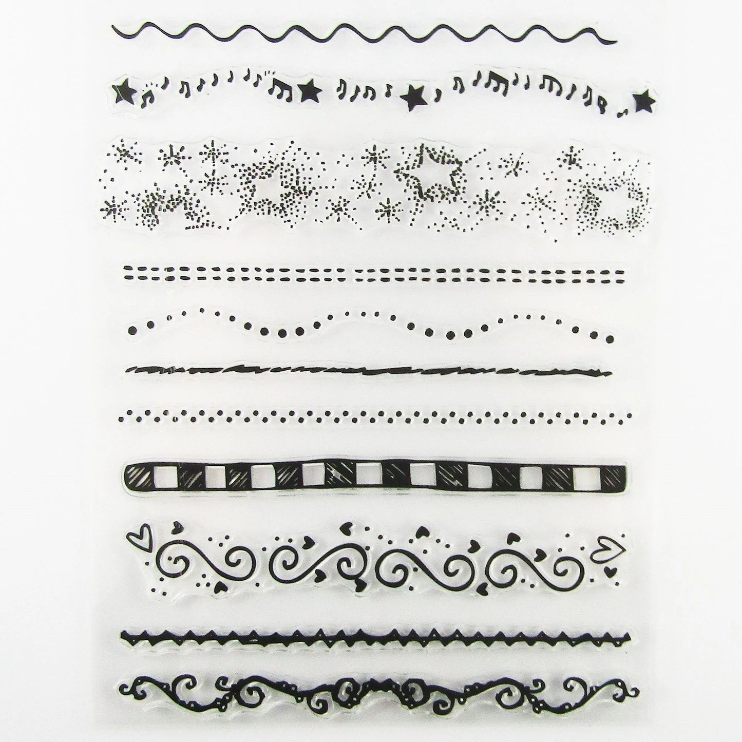 Decorative Borders Clear Stamp Silicone Rubber Scrapbooking Card Making