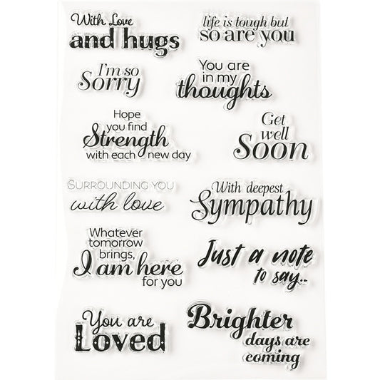 Get Well Soon Message Clear Stamp Silicone Rubber Scrapbooking Card Making