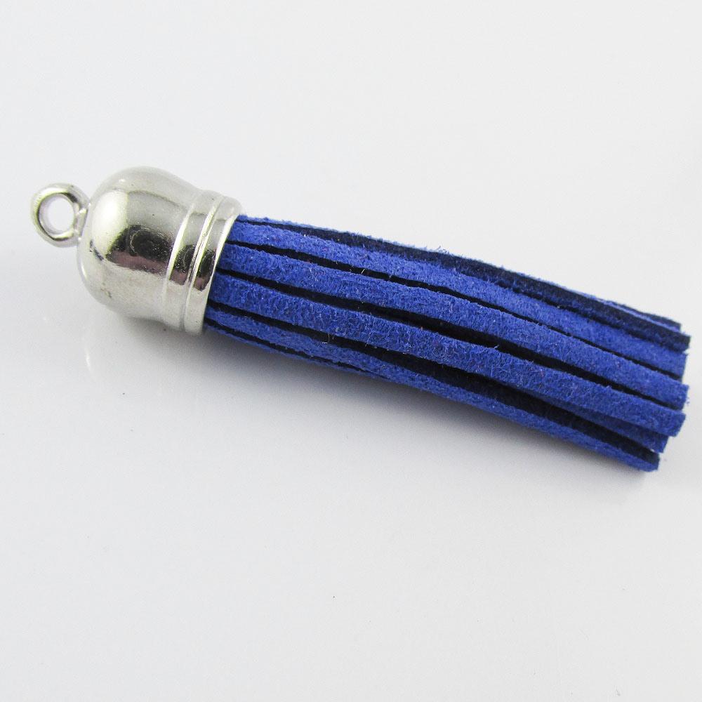 10pce Faux Suede Tassel 59mm CCB Acrylic Cap Pick Colour Suit Fashion Accessory