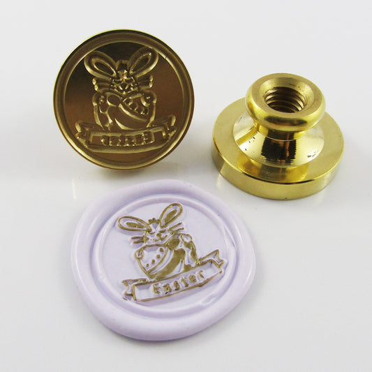 Easter Bunny Rabbit Wax Seal Stamp Head BRASS 25x14mm Wax Seal Cards Journal