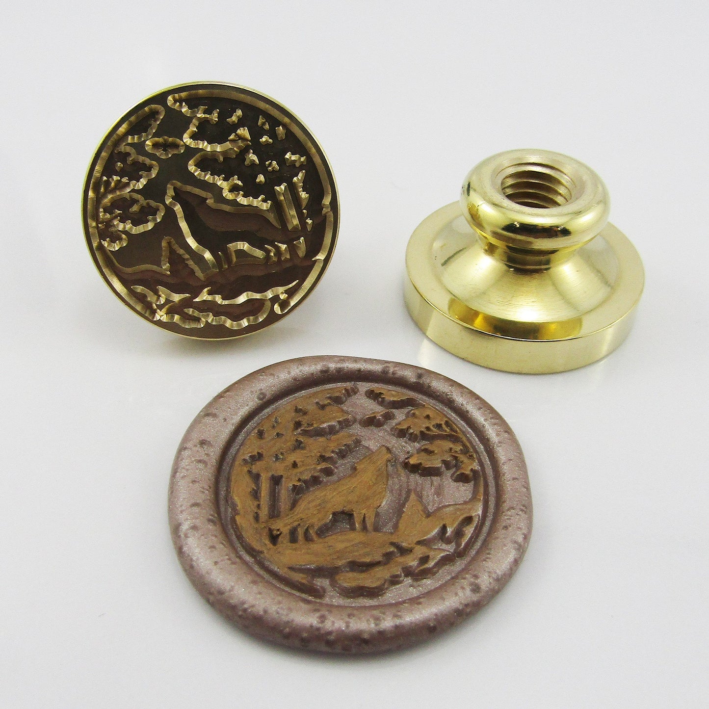 Howling Wolf Wax Seal Stamp Head BRASS 25x14mm Wax Seal Cards Journal
