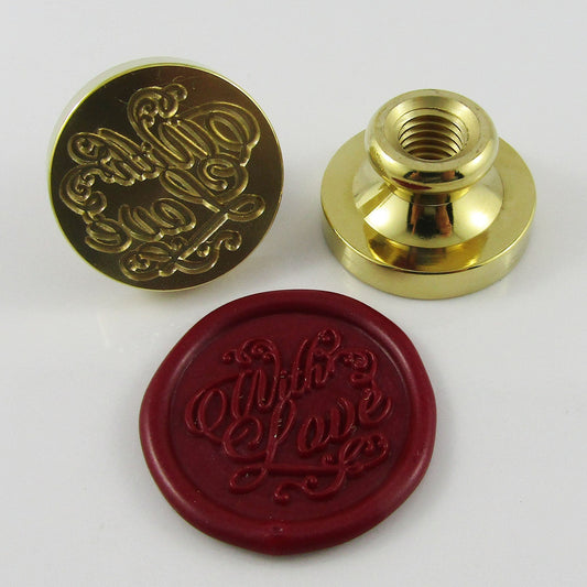 With Love Wax Seal Stamp Head BRASS 25x14mm Wax Seal Cards Journal