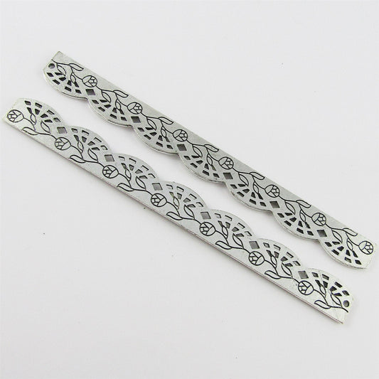 Bulk Scallop Edge Rose Bookmark 125mm Silver Tone Suit Beading Qty 1,5 or 10