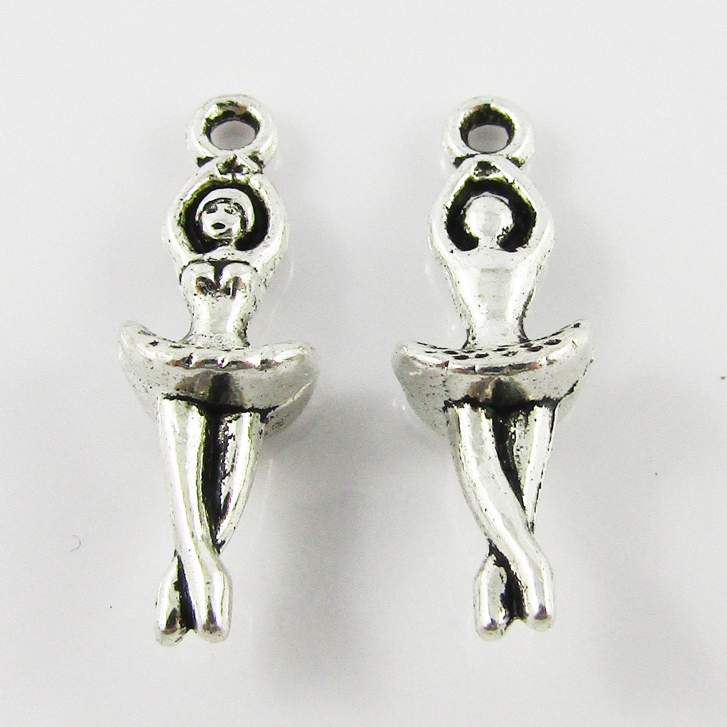 BULK Ballerina Charm Dance Ballet Pendant 23x8mm Select Qty