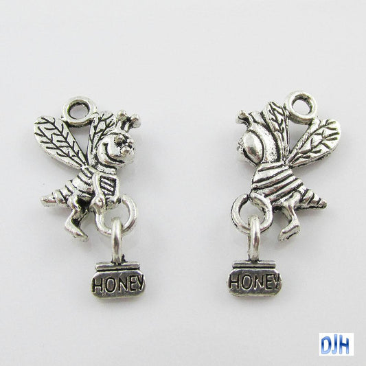 Bulk Bee Collecting Honey Charm Pendant Select Qty 5/10