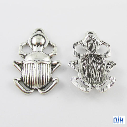 Bulk Egyptian Scarab Beetle Charm Pendant 31mm x 21mm Select Qty