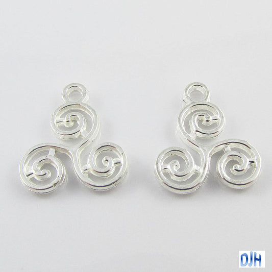 Bulk Celtic Triskelion Charm Pendant Knot Symbol Forward 16x14mm Select Qty