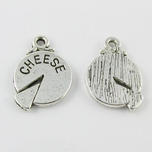 Bulk Cheese Wheel Charm Pendant Diary Food 17x12mm Select Qty