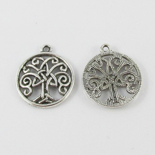 Bulk Celtic Tree of Life Charm Pendant Celtic Family Tree 23x20mm Select QTY