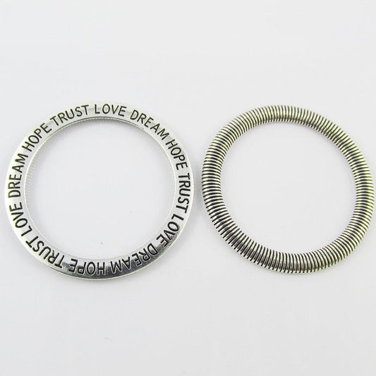 Bulk Affirmation Linking Ring Charm Pendant Love Dream Hope Trust 35mm Pick Qty