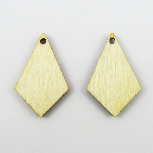 Bulk 10pcs Kite Unfinished Wood Charm Pendant Natural 25x17mm