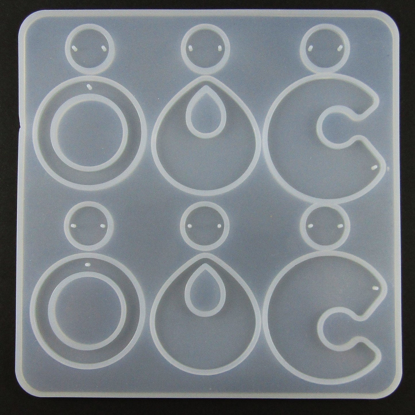 Funky Retro Shapes Earring Pairs Silicone Casting Mould for Epoxy Resin
