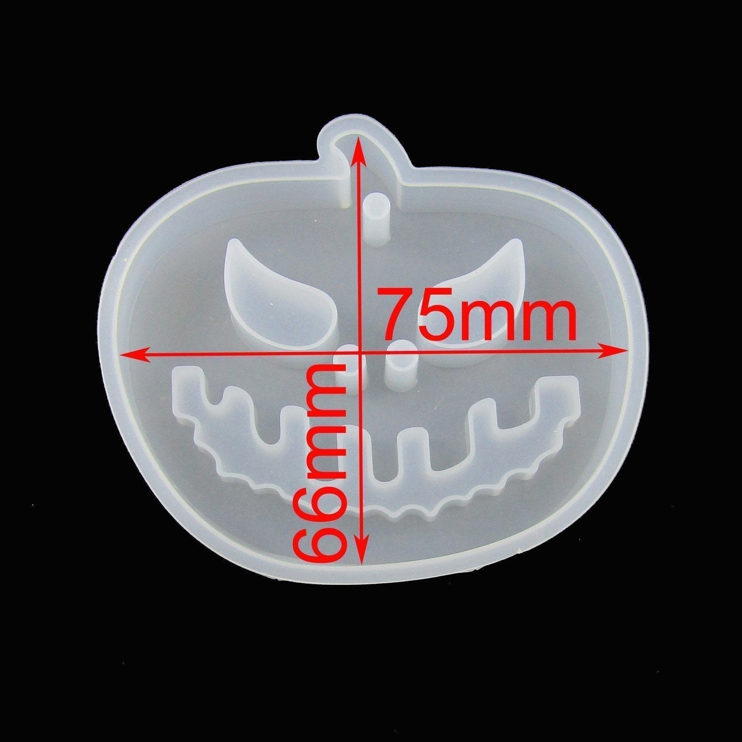 Halloween Jack-O-Lantern Pumpkin Pendant Silicone Casting Mould for Epoxy Resin