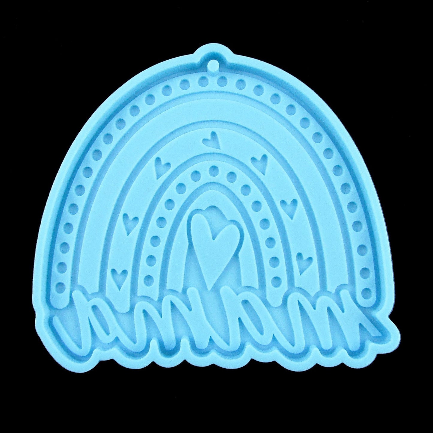 Mother's Day Rainbow Mama Keychain Silicone Casting Mould for Epoxy Resin