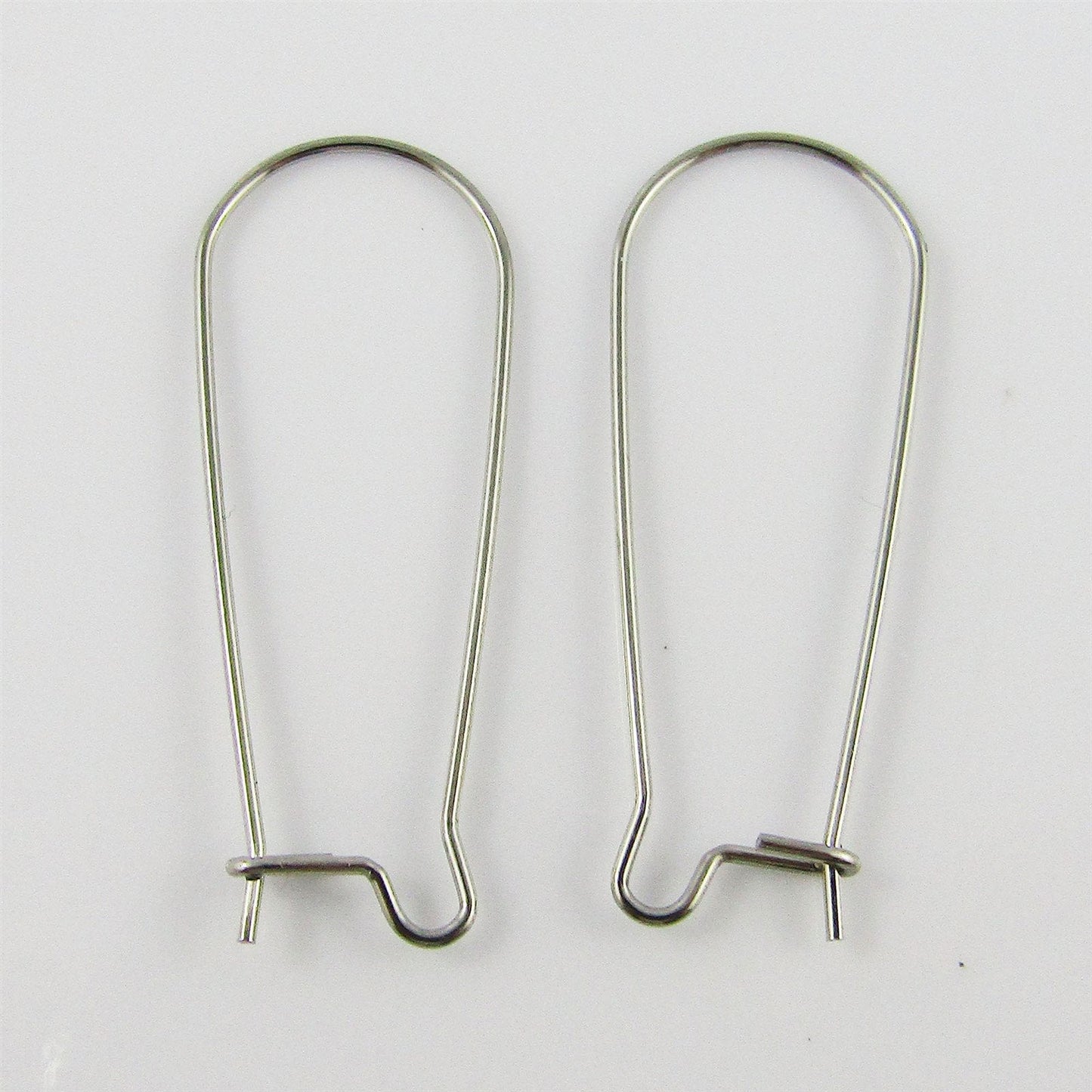 Bulk 20 pieces DIY Long Kidney Earring Hook Finding 33mm SSteel Pick Colour
