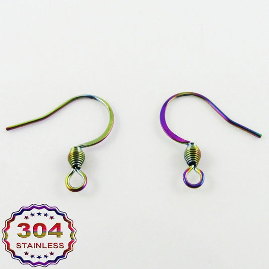 Bulk 10pce (5 Pair) DIY Earring Hook Finding 19x9mm Gold Rack Plated