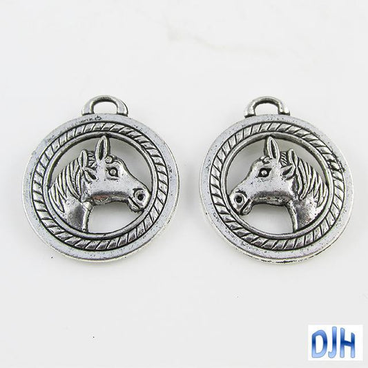 Bulk Horse Medallion Charm Pendant Select Qty