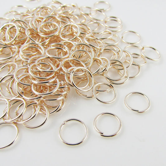 Bulk 175 pieces of 8x0.8mm Light Gold Jump Rings Open Jumprings Findings