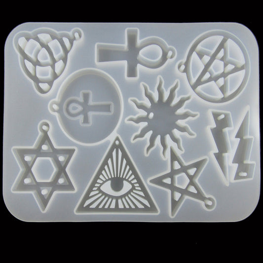 Mixed Wicca Theme Pendants Silicone Mould for Epoxy Resin