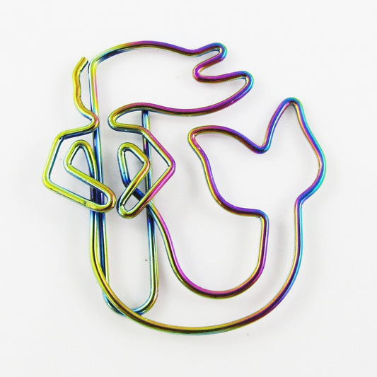 6pcs Rainbow Mermaid Paper Clip Photo Clip 36x33mm Journal Scrapbooking