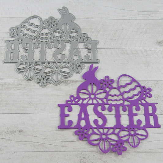 Rabbit & Eggs Easter Cutting Die Carbon Steel Scrapbooking Card Making etc