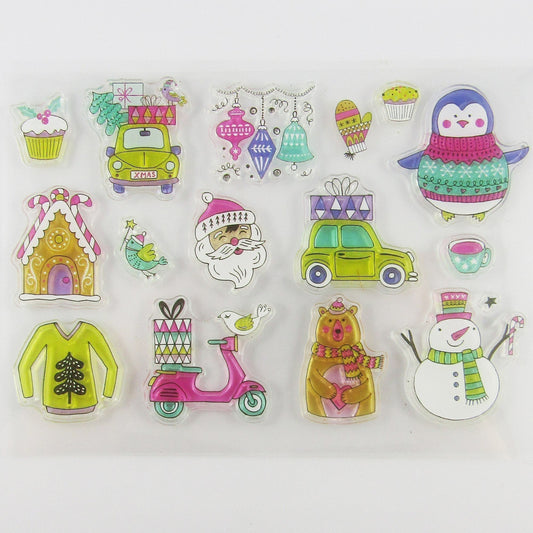 Winter Christmas Holidays Clear Stamp Silicone Rubber Scrapbooking Card Making